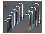 Wrench: socket spanner-set; 6-angles,L-type; 11pcs. GEDORE