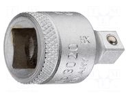 Reduction; socket spanner; square; 1/4"; 3/8"; 28mm GEDORE