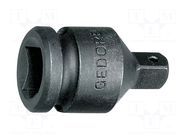 Reduction; socket spanner,impact; square; 1/4"; 3/8"; 31mm GEDORE