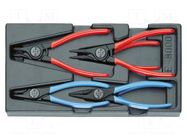 Kit: pliers; insert; for circlip GEDORE