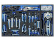 Kit: bearing puller; in a foam tray; 2-armig,3-armig; 28pcs. GEDORE