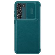 Nillkin Qin Leather Pro Case for Samsung Galaxy S23+ cover with flap camera cover green, Nillkin
