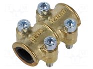 Splice terminal: fixing clamp; repair; brass; BRASS; 12mm GEBO