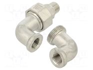 Splice terminal: 90° elbow; max.10.5bar; 1.4408 stainless steel GEBO