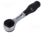 Wrench: rattle; 1/4"; twistable; 120mm; Teeth: 60 FACOM