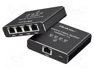 Switch Ethernet; PnP; black; Kit: USB A-USB C cable; 100m QOLTEC