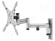 LCD/LED holder; silver; adjustable,folding,tiltable; 15kg GOOBAY