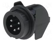 Connector: DIN; socket; male; C091B; PIN: 5; 240°; soldering; 300V; 5A AMPHENOL