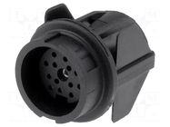 Connector: DIN; socket; female; C091B; PIN: 12; soldering; 150V; 3A AMPHENOL