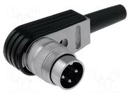Connector: M16; plug; male; PIN: 3; 5A; 300V; C091A; soldering; IP40 AMPHENOL