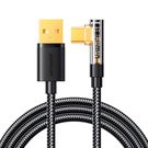 Joyroom USB C cable angled - USB for fast charging and data transfer 3A 1.2 m black (S-UC027A6), Joyroom