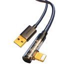 Joyroom angled Lightning cable - USB for fast charging and data transfer 2.4A 1.2 m black (S-UL012A6), Joyroom