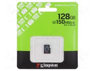 Memory card; microSDXC; R: 150MB/s; Class 10 UHS U1; 128GB KINGSTON TECHNOLOGY