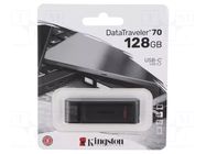 Pendrive; USB 3.2 Gen 1; 128GB; DataTraveler 70; black; USB C KINGSTON TECHNOLOGY