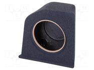 Car loudspeaker enclosure; MDF; black melange; 250mm; BMW; 15l BASSER
