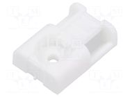 Holder; screw; polyamide 6.6; white; Tie width: max.10mm; Ht: 8mm TIE10