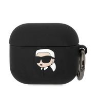 Karl Lagerfeld Silicone Karl Head 3D Case for AirPods 3 - Black, Karl Lagerfeld