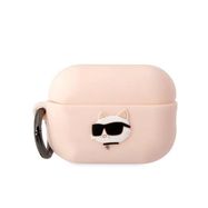 Karl Lagerfeld KLAP2RUNCHP AirPods Pro 2 cover pink/pink Silicone Choupette Head 3D, Karl Lagerfeld