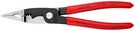 KNIPEX 13 81 200 Pliers for Electrical Installation plastic coated black atramentized 200 mm