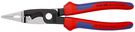 KNIPEX 13 82 200 Pliers for Electrical Installation with multi-component grips black atramentized 200 mm