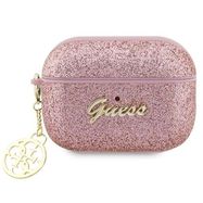 Guess GUAP2GLGSHP AirPods Pro 2 cover pink/pink Glitter Flake 4G Charm, Guess