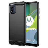 Carbon Case for Motorola Moto E13 flexible silicone carbon cover black, Hurtel