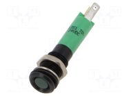 Indicator: LED; superflat; green; 24VDC; Ø8mm; IP40; connectors CML INNOVATIVE TECHNOLOGIES
