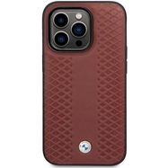 Case BMW BMHCP14L22RFGR iPhone 14 Pro 6.1&quot; Burgundy/burgundy Leather Diamond Pattern, BMW