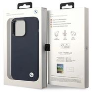 Case BMW BMHMP14XSILNA iPhone 14 Pro Max 6.7&quot; navy blue/navy Silicone Metal Logo MagSafe, BMW