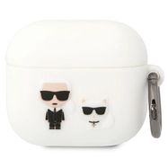 Karl Lagerfeld KLACA3SILKCW AirPods 3 cover white/white Silicone Karl &amp; Choupette, Karl Lagerfeld
