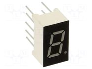 Display: LED; 7-segment; 7.62mm; 0.3"; No.char: 1; yellow; 60mcd OPTOSUPPLY