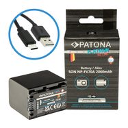 PATONA Platinum Battery for Sony NP-FV70A DCR-SR100 DCR-DVD703E HDR-CX12E with USB-C Input, PATONA