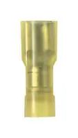 FEMALE DISCONNECT, 6.35MM, 12-10AWG, YEL