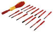 INSULATED SLIMLINE SCREWDRIVER SET, 15PC