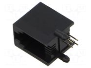 Connector: RJ9; socket; PIN: 4; 4p4c; on PCBs,PCB snap; THT ADAM TECH