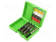 Tools set: screwdriver bits; Torx®; Kit: adapter; 1/4"; 31pcs. RECA