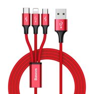 Baseus Rapid USB cable 3in1 Type C / Lightning / Micro 3A 1,2M (red), Baseus