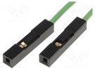 Connection cable; PIN: 1; green; 10pcs; 250mm KAMAMI