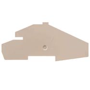 End plate (terminals), 118.1 mm x 1.5 mm, dark beige Weidmuller