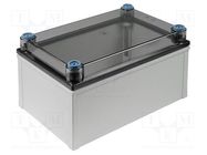 Enclosure: multipurpose; X: 200mm; Y: 300mm; Z: 170mm; QUICK; grey FIBOX