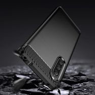 Carbon Case cover for Sony Xperia 10 V flexible silicone carbon cover black, Hurtel