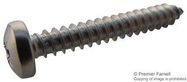 SCREW, POZI PAN, STEEL, 10X1-1/4, PK100