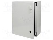 Enclosure: wall mounting; X: 515mm; Y: 415mm; Z: 230mm; CAB; grey FIBOX