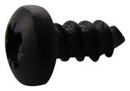 SCREW, POZI PAN, STEEL, BLK, #4X1/4