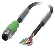 SENSOR CORD, 12P M12 PLUG-FREE END, 1.5M