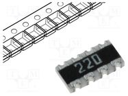 Resistor network: Y; SMD; 22Ω; ±5%; No.of resistors: 4; Case: 1206 BOURNS