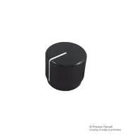 KNOB, AL, 19MM, BLACK, 3.2MM SHAFT