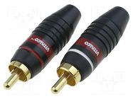 Connector: RCA; plug; male; straight; soldering; for cable; 6mm NINIGI
