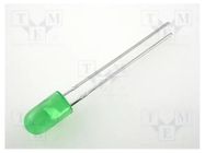 LED; green; 5mm; 5÷20mcd; 60°; Front: convex; 2.2÷2.5VDC KINGBRIGHT ELECTRONIC