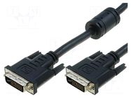 Cable; DVI-I (24+5) plug,both sides; PVC; dual link; 1.8m; black VCOM